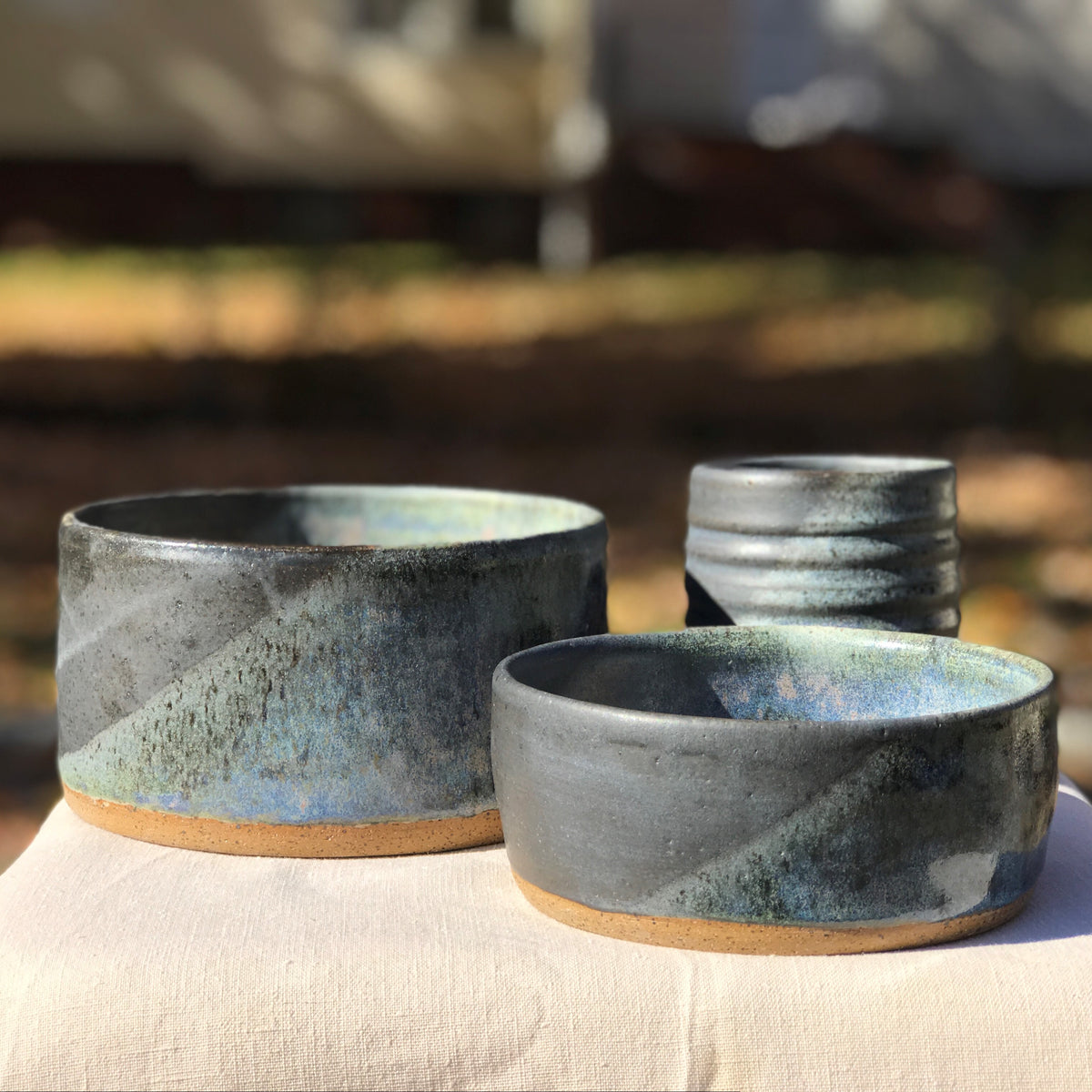 Nesting Small Pottery Dip Bowls – 3 Color Options