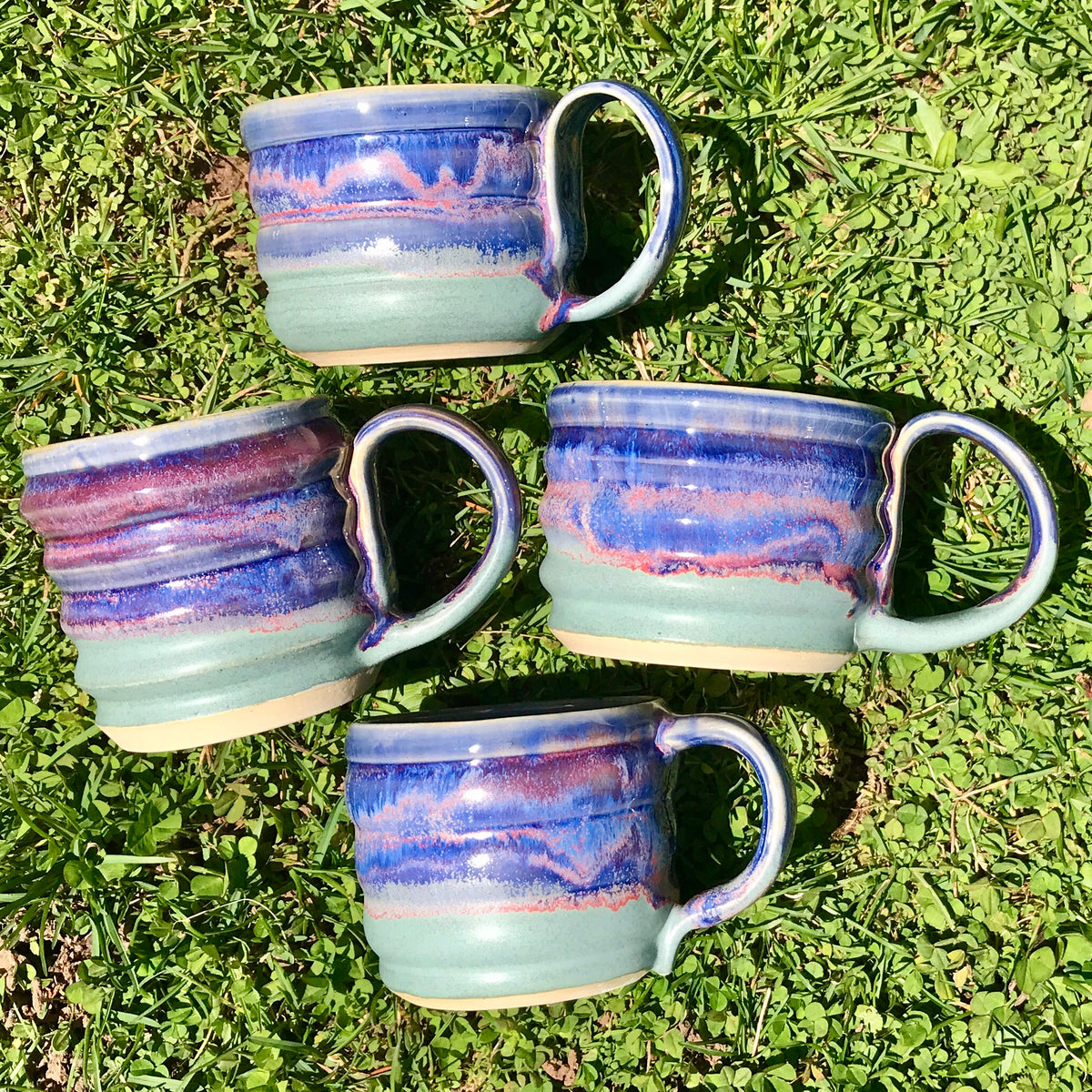 Modern Mugs in Frost/Purple – Glaze On Studio