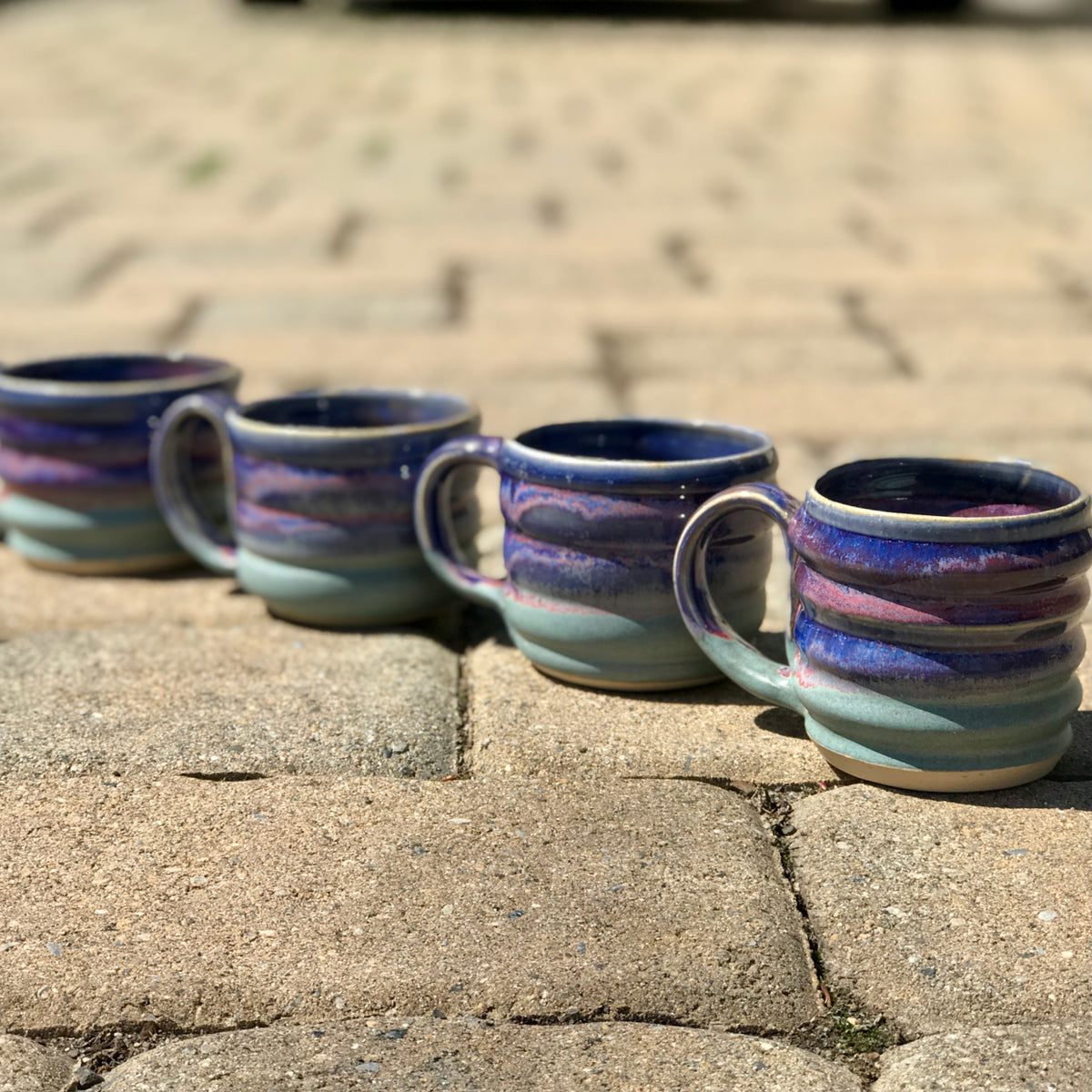 Modern Mugs in Frost/Purple – Glaze On Studio