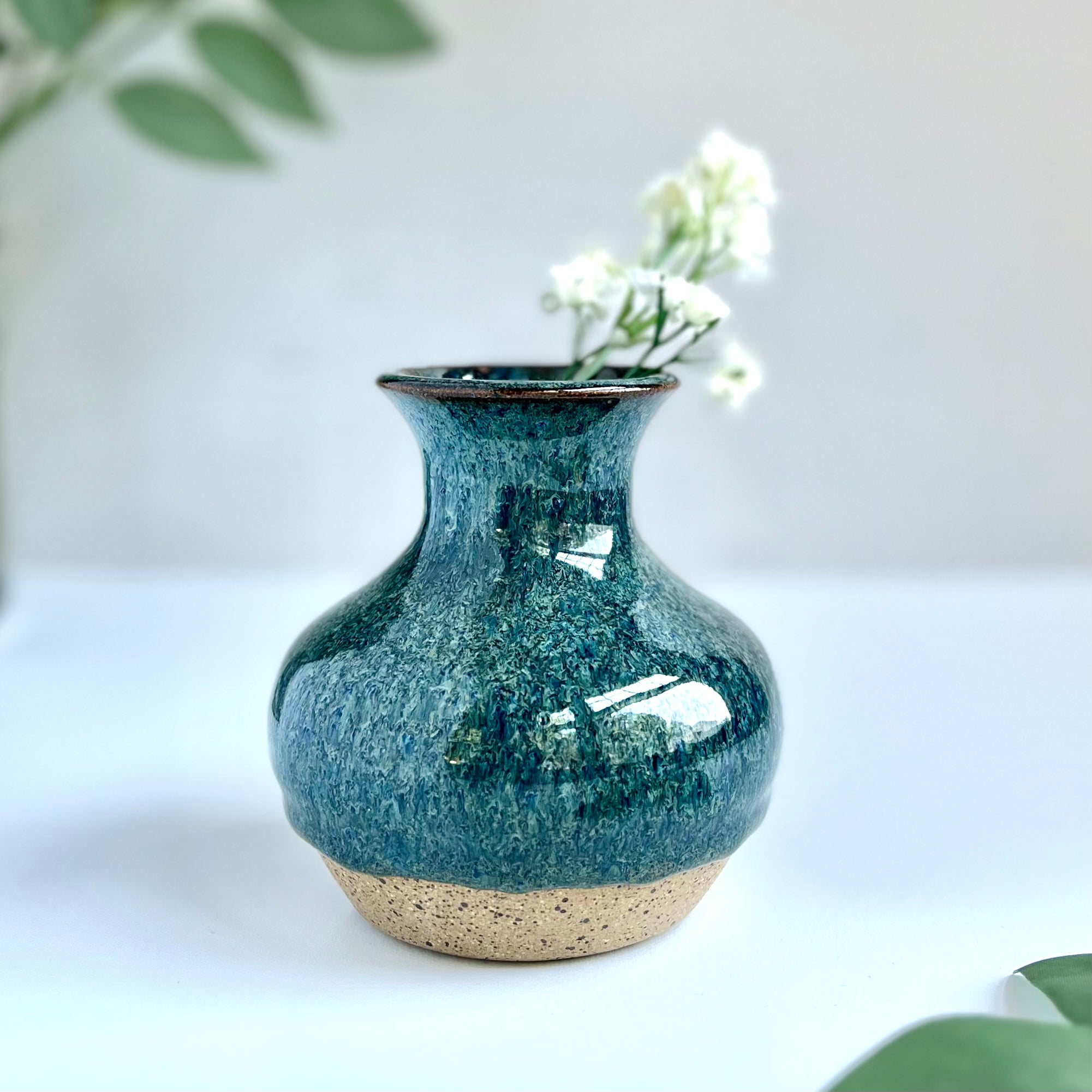 Bud Vase in Ocean Steel