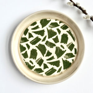 Green Doodle Plate