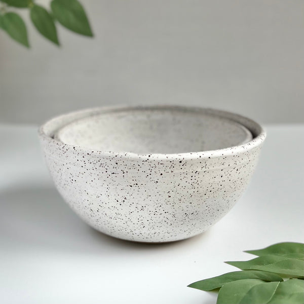 Nesting Bowls in Toasted White