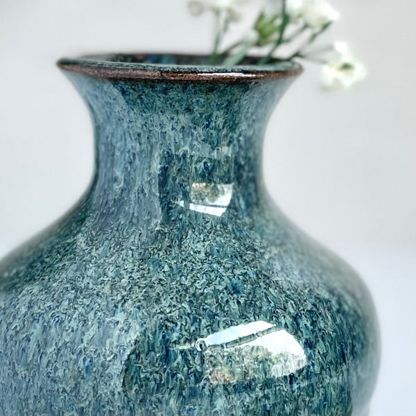 Bud Vase in Ocean Steel