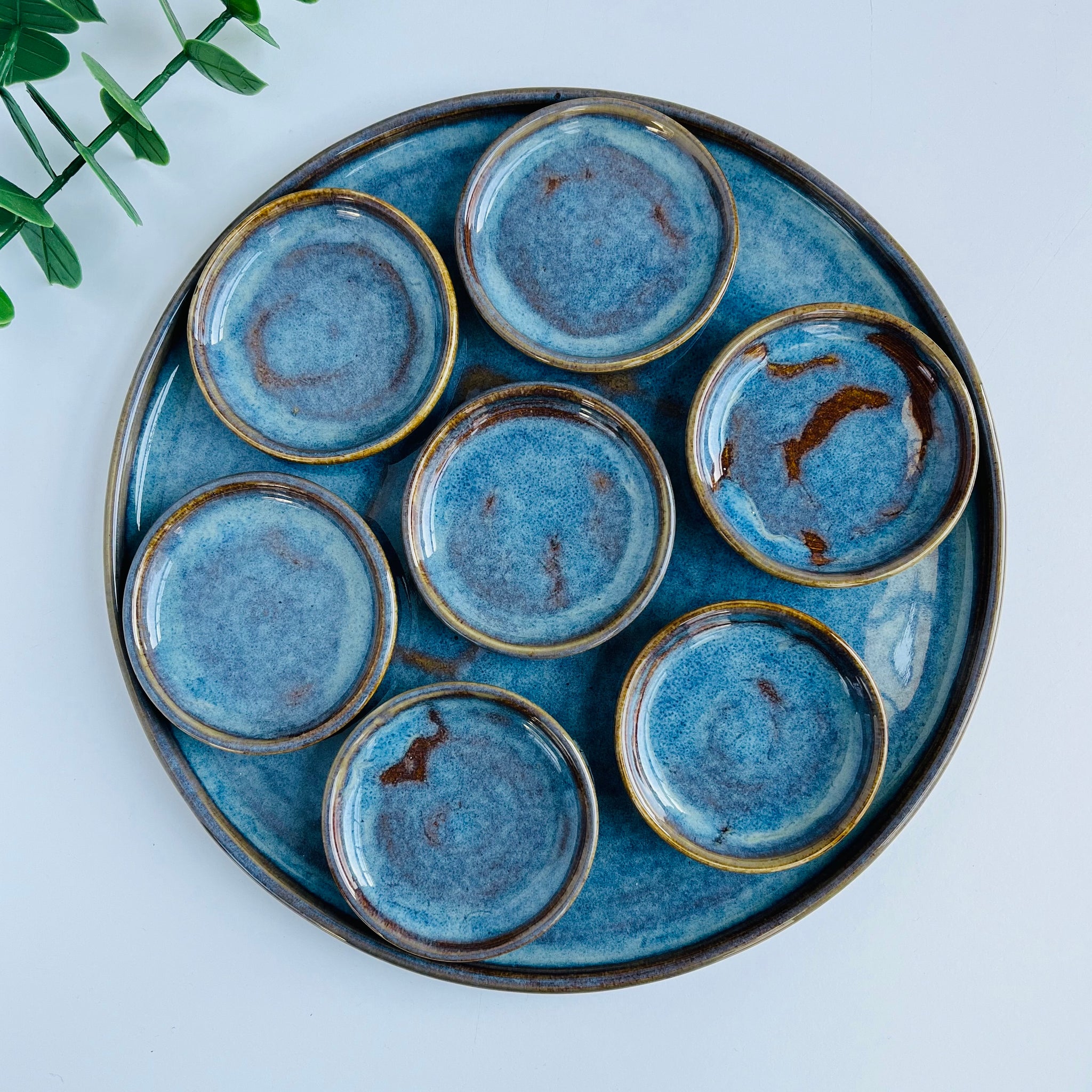 Blue Rutile Seder Plate