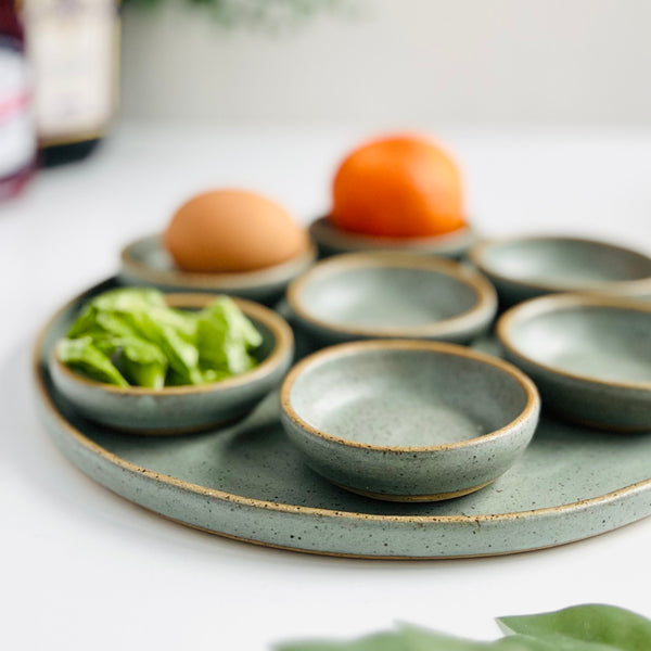 Frost Blue Seder Plate