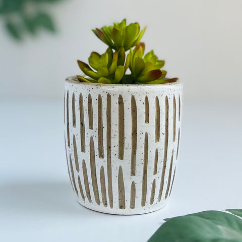 Hand Carved Small Planter
