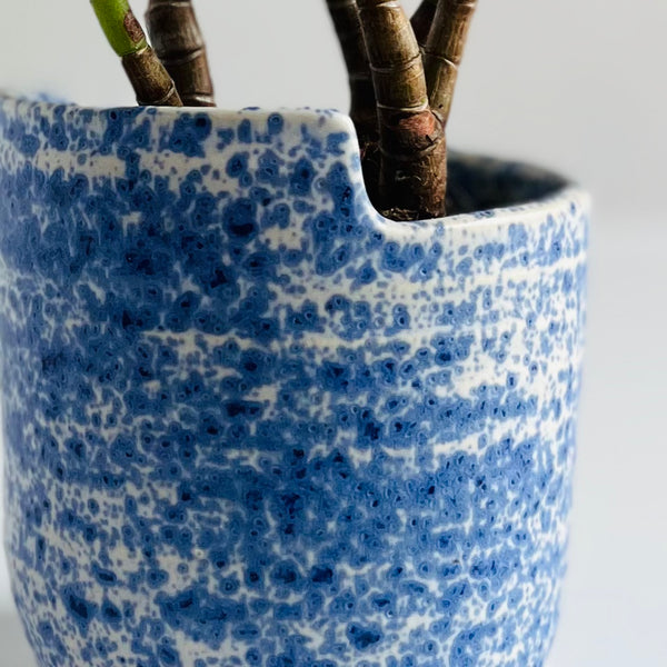 Planter in Blue Speckle