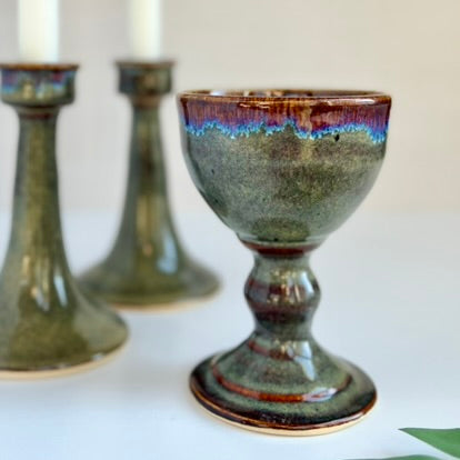 Shabbat Set in Iron Lustre