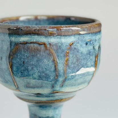 Faceted Blue Rutile Ritual Cup