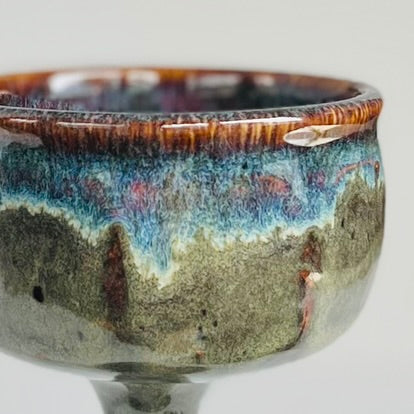 Faceted Iron Lustre Ritual Cup