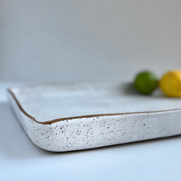 Rectangular Platter in Toasted White