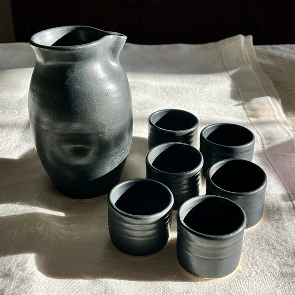 Tea/Sake Set in Matte Black