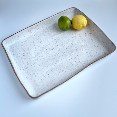 Rectangular Platter in Toasted White