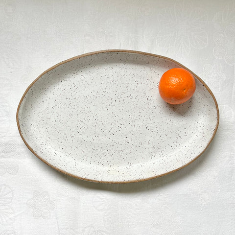 Oval Platter in Toasted White