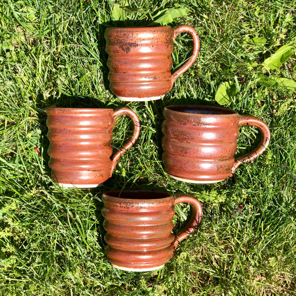 Ridged Mug in Ancient Copper