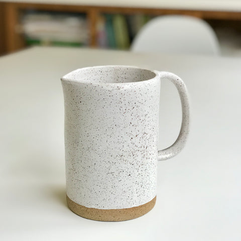 Modern Pitcher in Toasted White