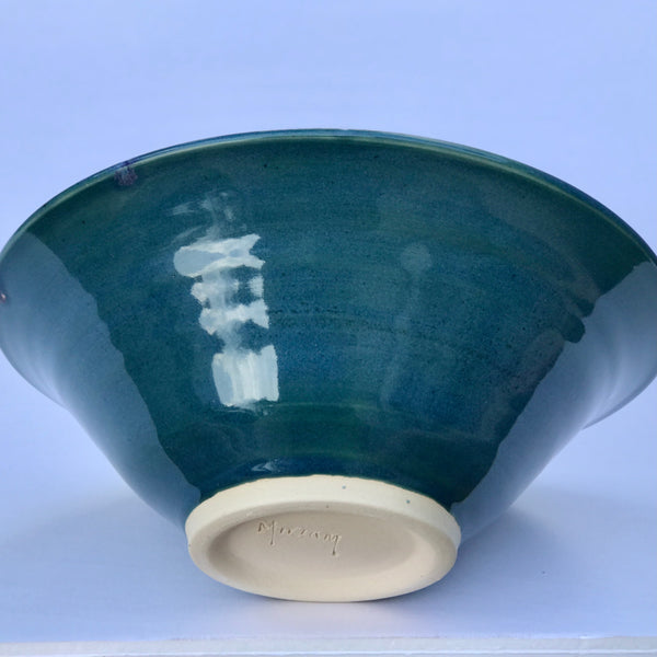 Peacock Feather Serving Bowl