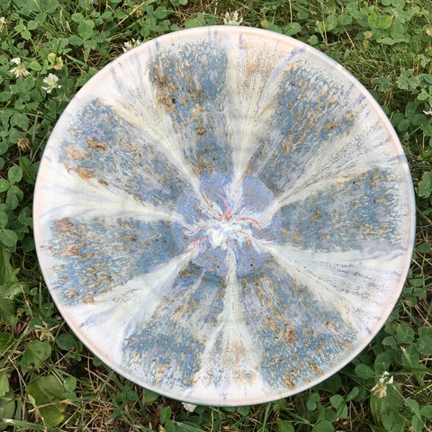 Peacock Feather Serving Bowl