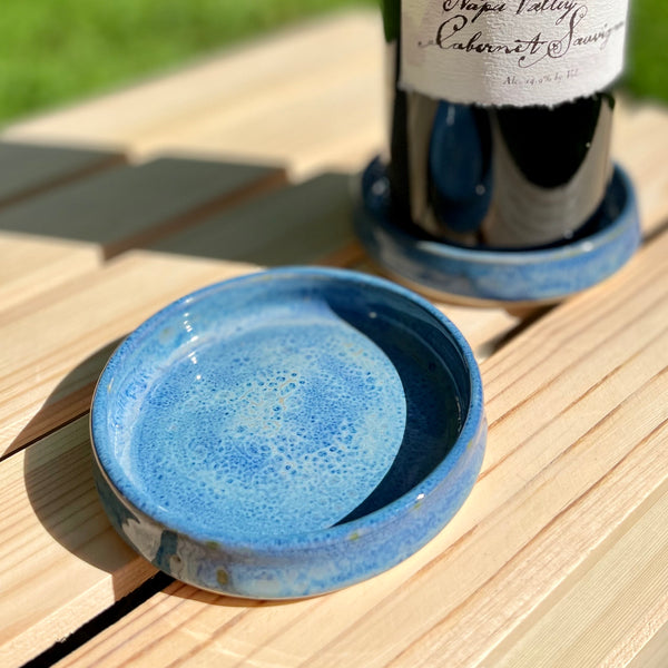 Wine Bottle Coaster in Blue Dream