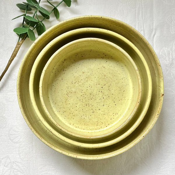 Modern Nesting Bowls in Cornsilk