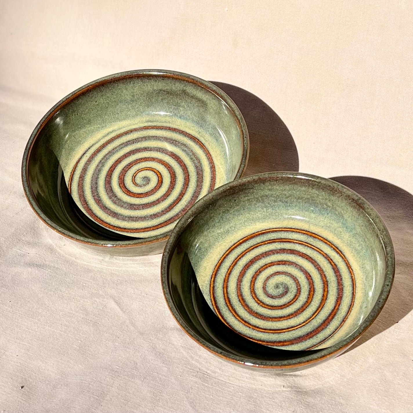 Small Ceramic Chip and Dip Bowl - Earth and Sky