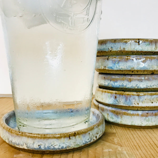 Set of 6 Coasters in Sea Salt