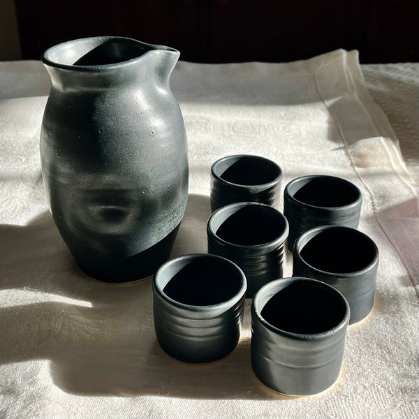 Sake Set in Matte Black