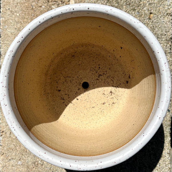 Color Block Planter in Toasted White