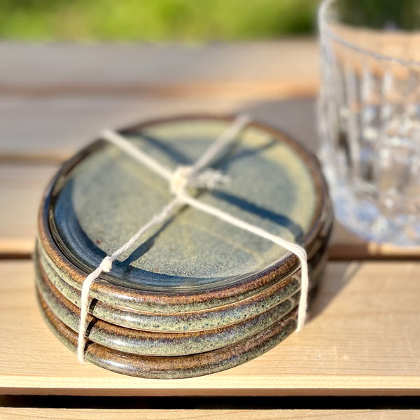 Set of 4 Coasters in Iron Lustre