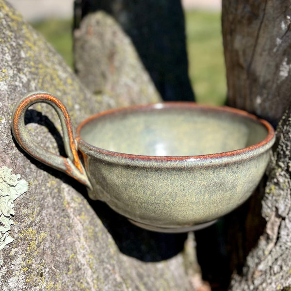 Soup Mug in Iron Lustre