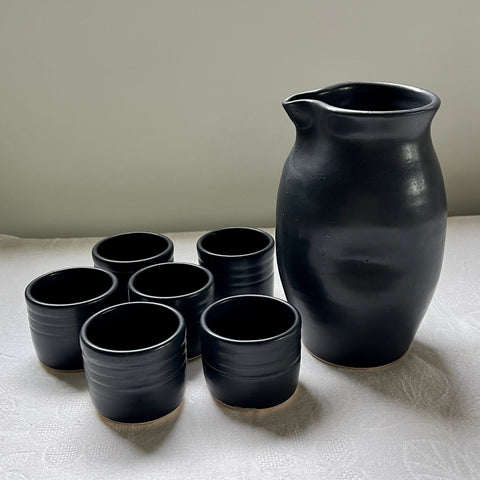Sake Set in Matte Black
