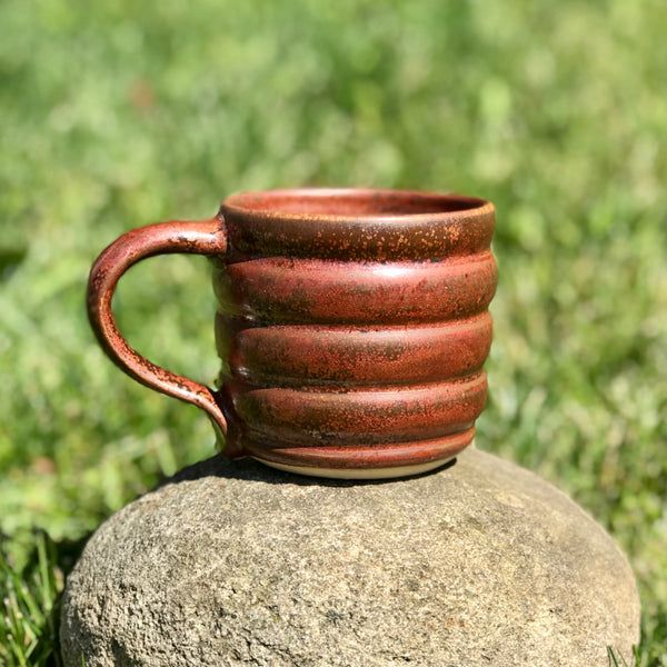 Ridged Mug in Ancient Copper