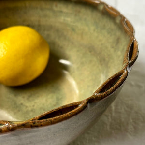 Tulip Bowl in Iron Lustre