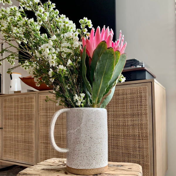 Modern Pitcher in Toasted White