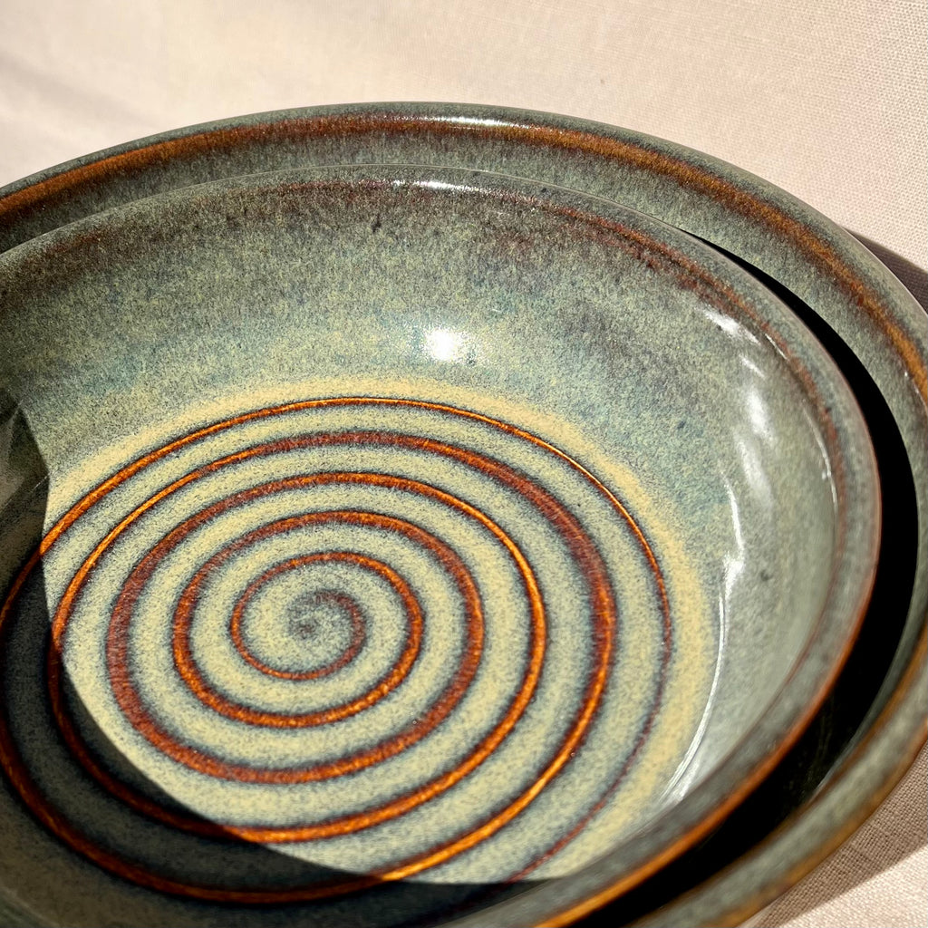 Small Ceramic Chip and Dip Bowl - Earth and Sky