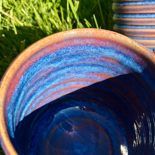 Modern Mugs in Fire Blue