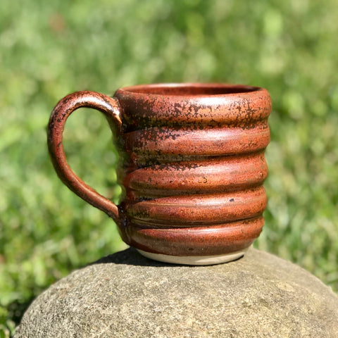 Ridged Mug in Ancient Copper