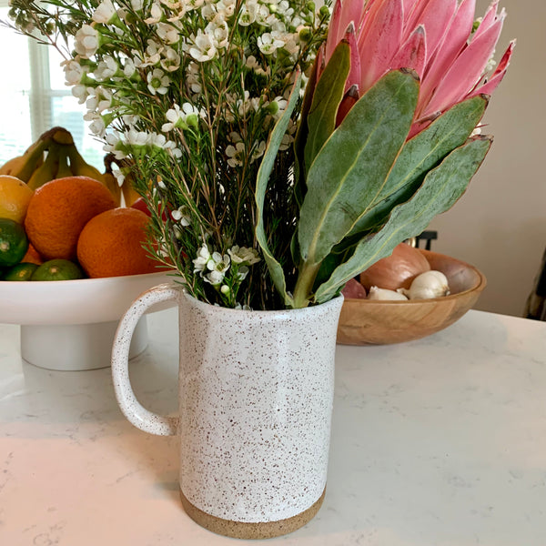 Modern Pitcher in Toasted White