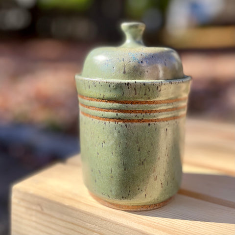 Green Tea Lidded Jar #02