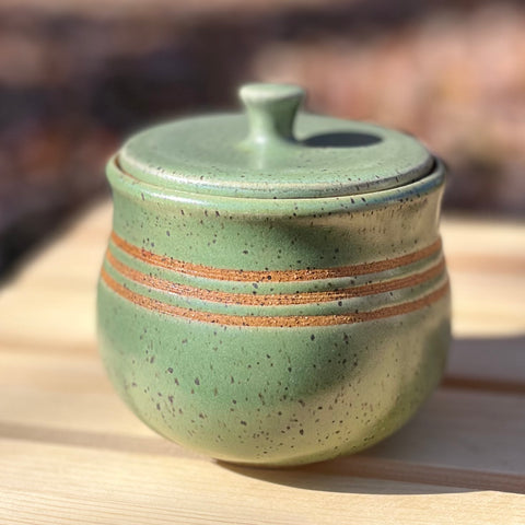 Green Tea Lidded Jar #03
