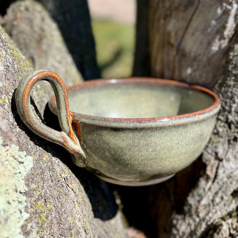 Soup Mug in Iron Lustre