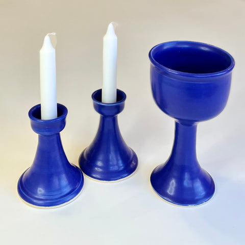 Kiddish Cup and Shabbat Candlesticks
