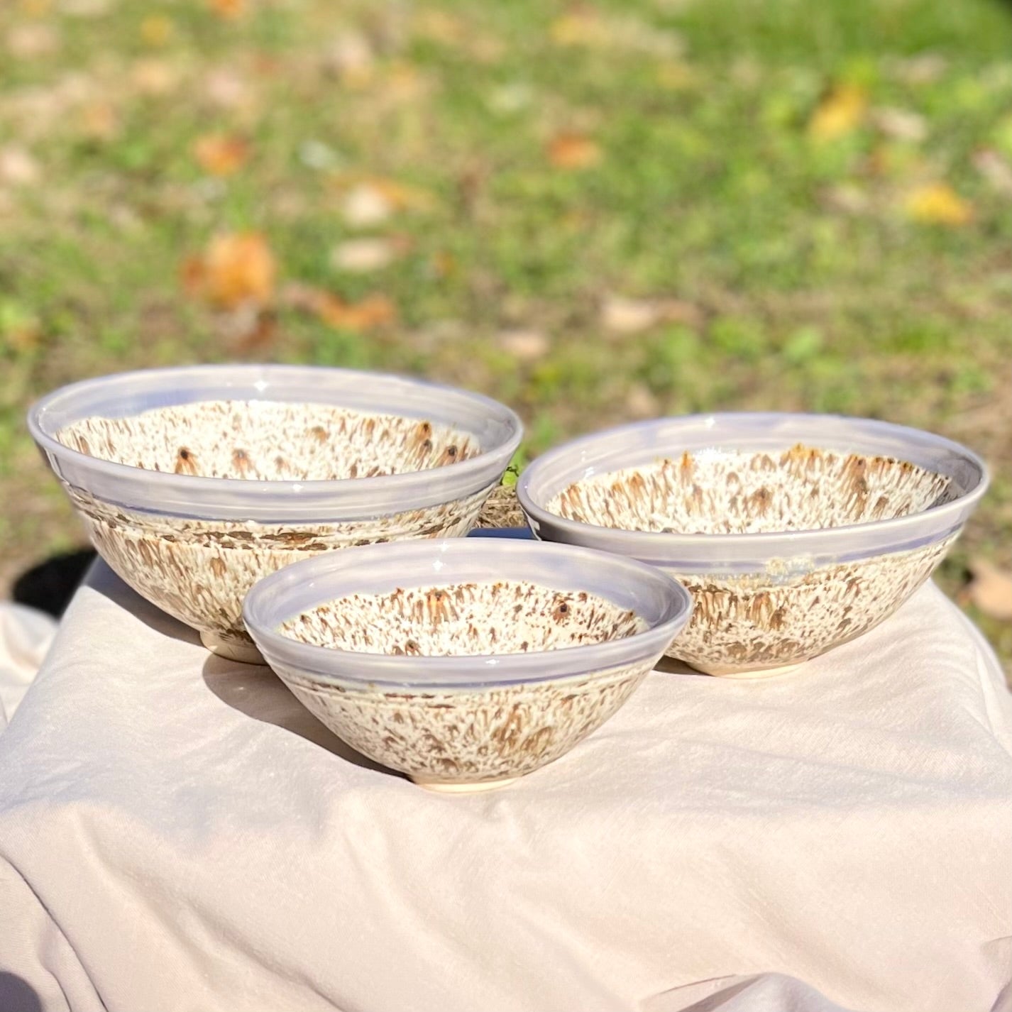 Nesting Bowls in Lavender Wood